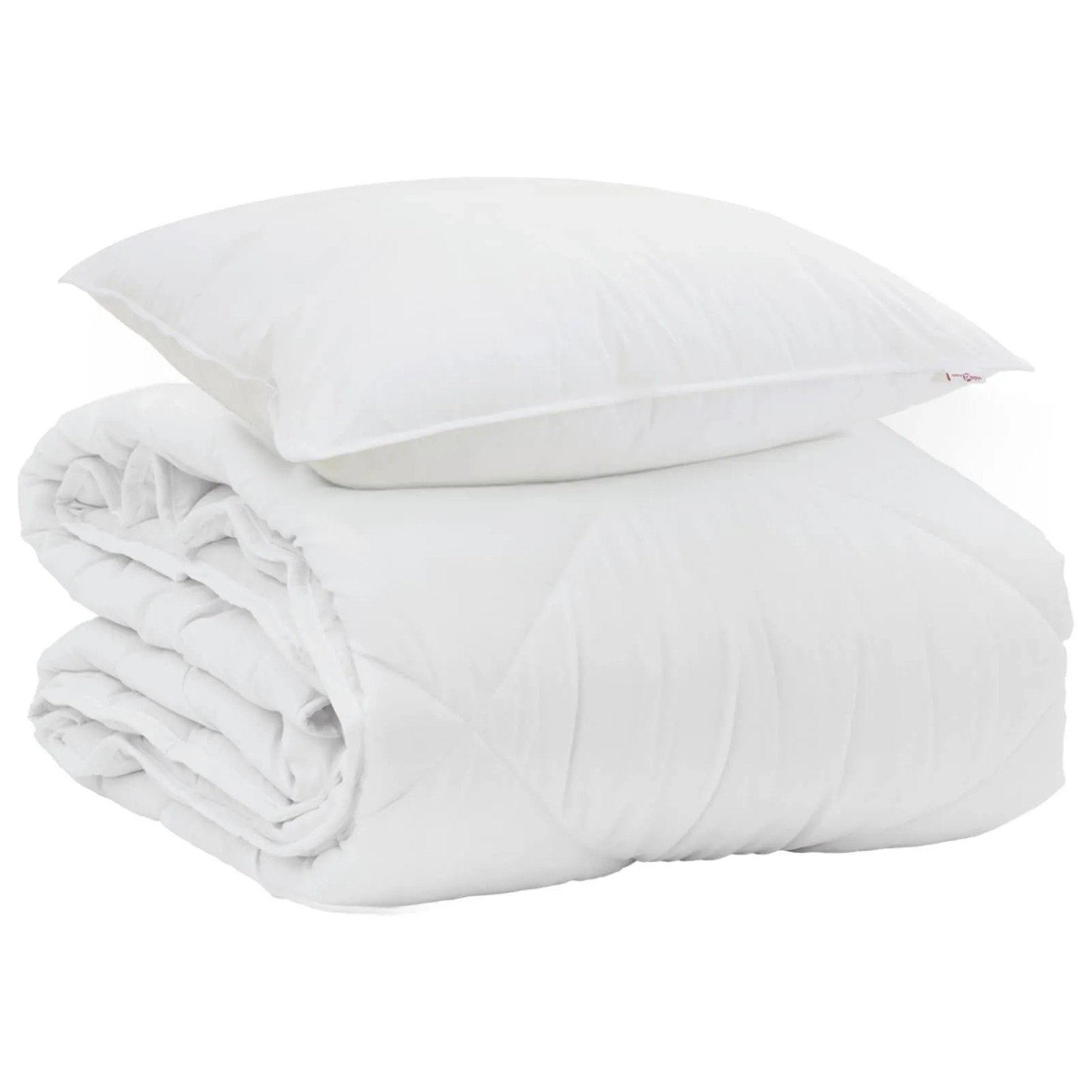 vidaXL Sommerdecke mit Kissen 2-Tlg Weiß Mikrofaser 3376416