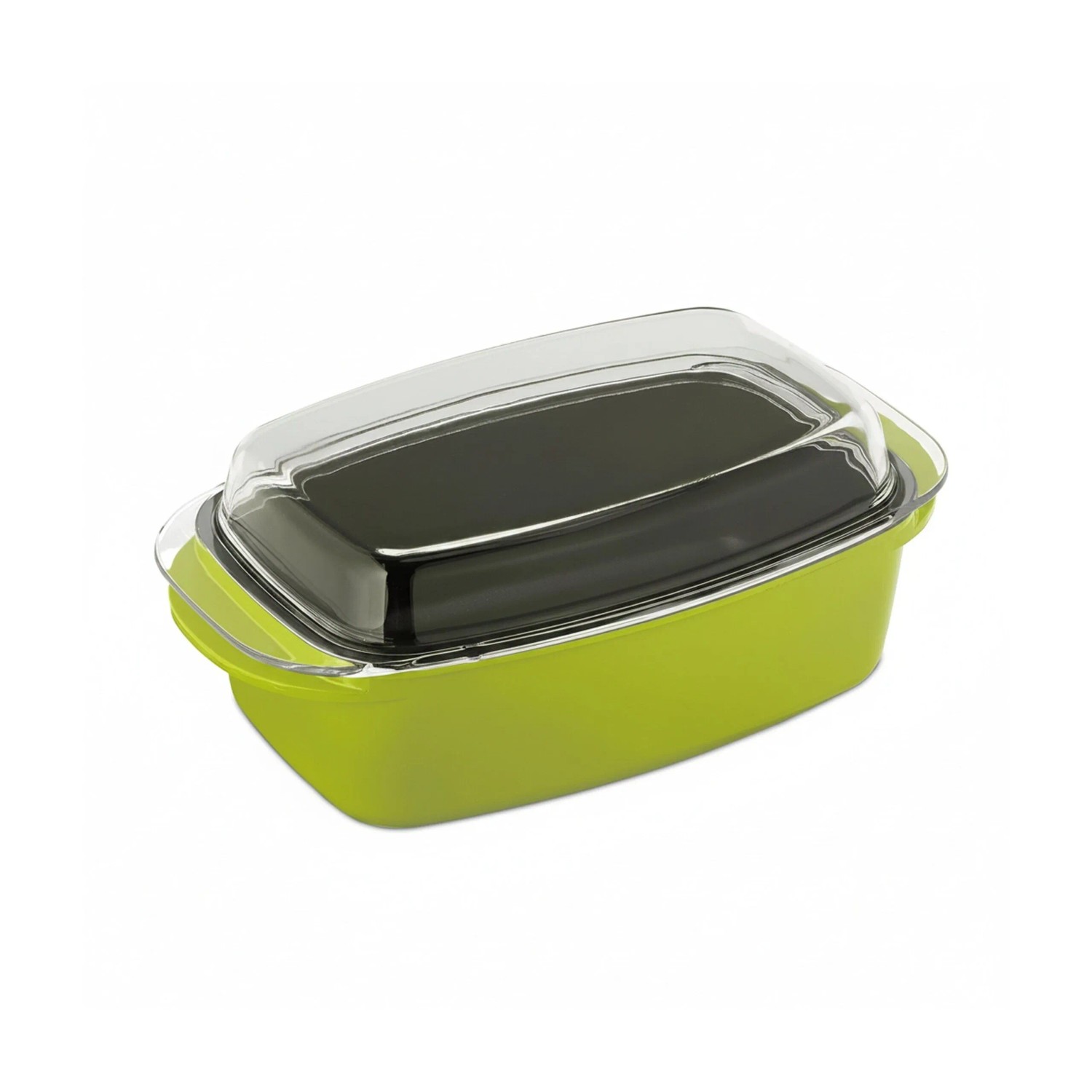 Relaxdays Bräter Aluguss Grün Antihaftbeschichtet 15 cm x 39,5 cm x 22,5 cm 2,4 kg