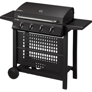 Enders® Gasgrill San Diego Next 4, Schwarz, mit 4 Brennern und Seitenablagen.