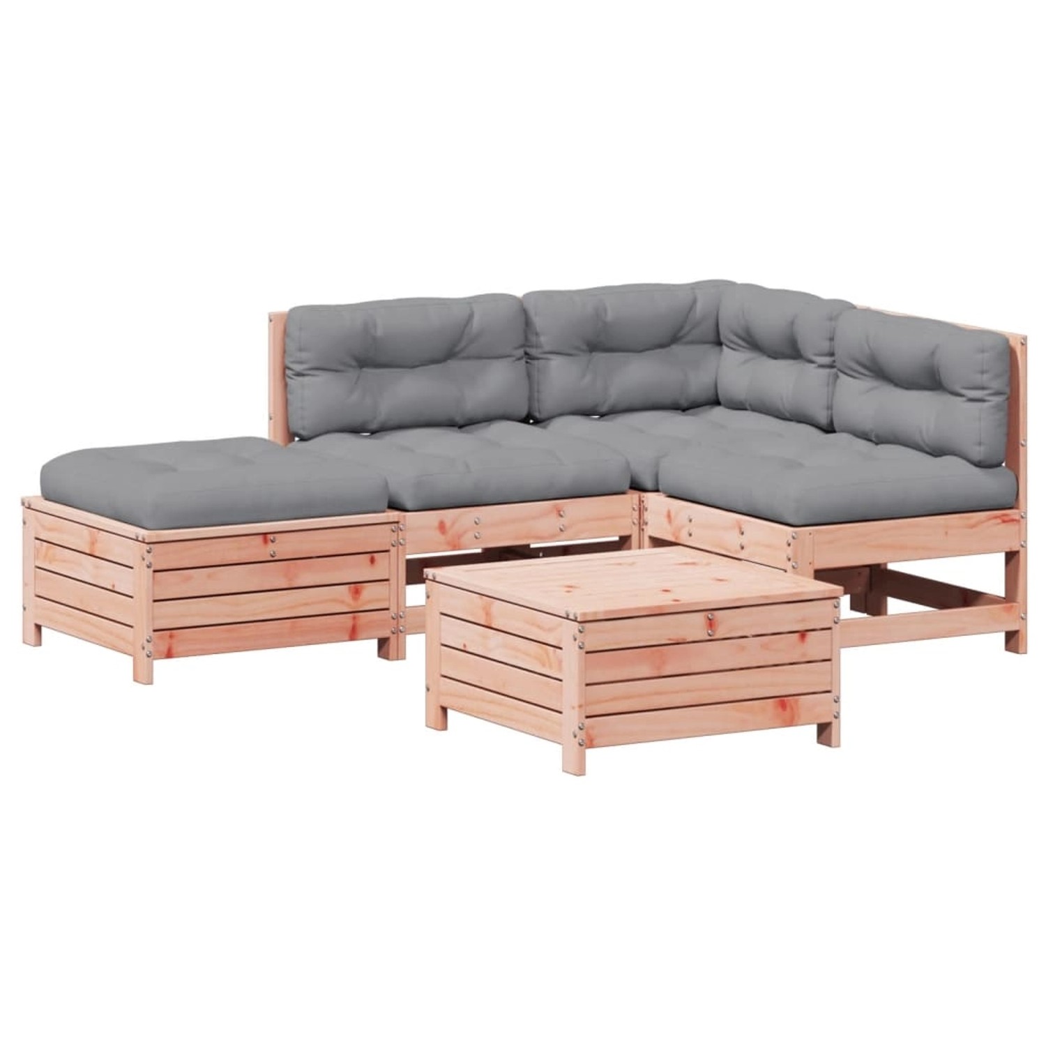 vidaXL 5-Tlg Garten-Lounge-Set mit Kissen Massivholz Douglasie 3250702 günstig online kaufen