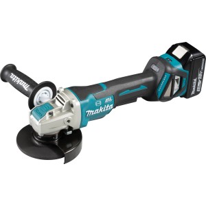 Makita Akku-Winkelschleifer DGA519RTJ mit Akku und Makpac. Kompakte Schleifmaschine mit X-Lock.