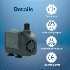 Kerry Electronics Teichpumpe, 700 l/h, 10 W, leise Aquariumpumpe für Teiche & Aquarien.