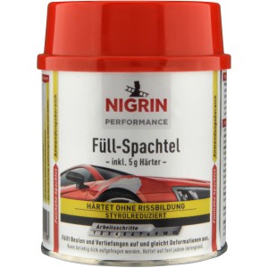 Nigrin Performance Füllspachtel 250g für Lackreparatur und Karosseriearbeiten.