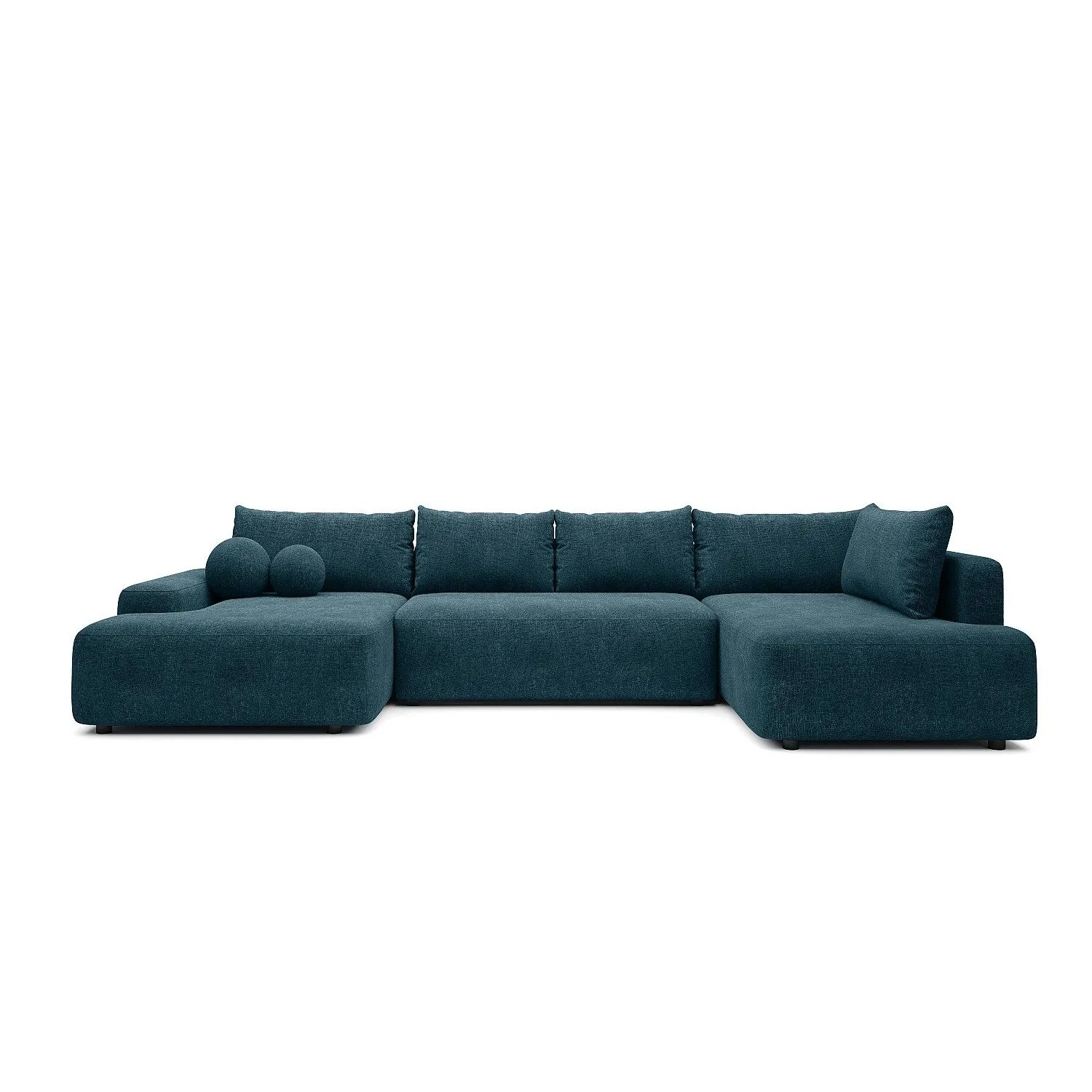 Vente-unique Schlafsofa Daviso Blau 360 cm