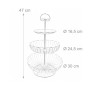 Relaxdays Obst Etagere Eisen Weiß 3 Etagen 47 cm x 30 cm 0,8 kg_4