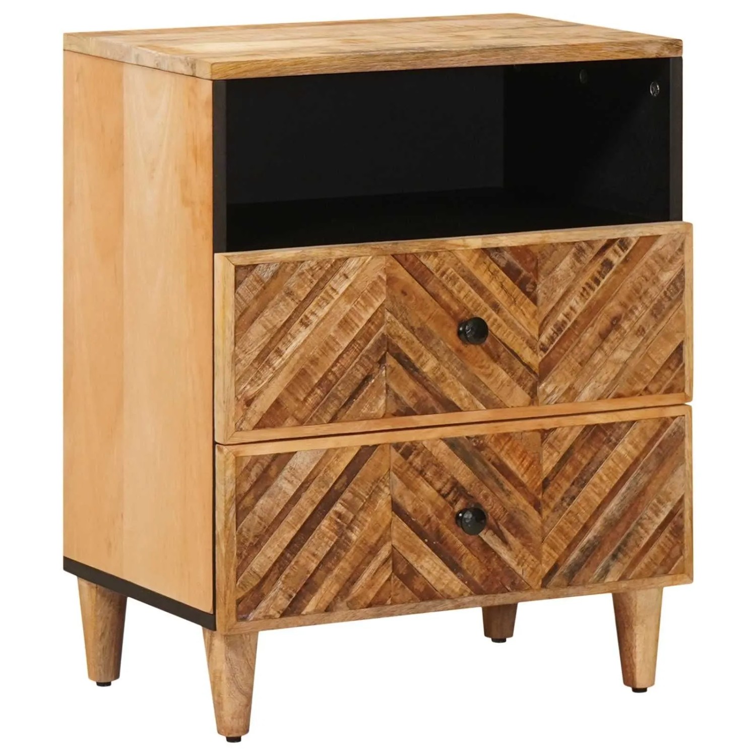 vidaXL Nachttisch Braun 50 x 33 x 60 cm Massivholz Mango 4018926
