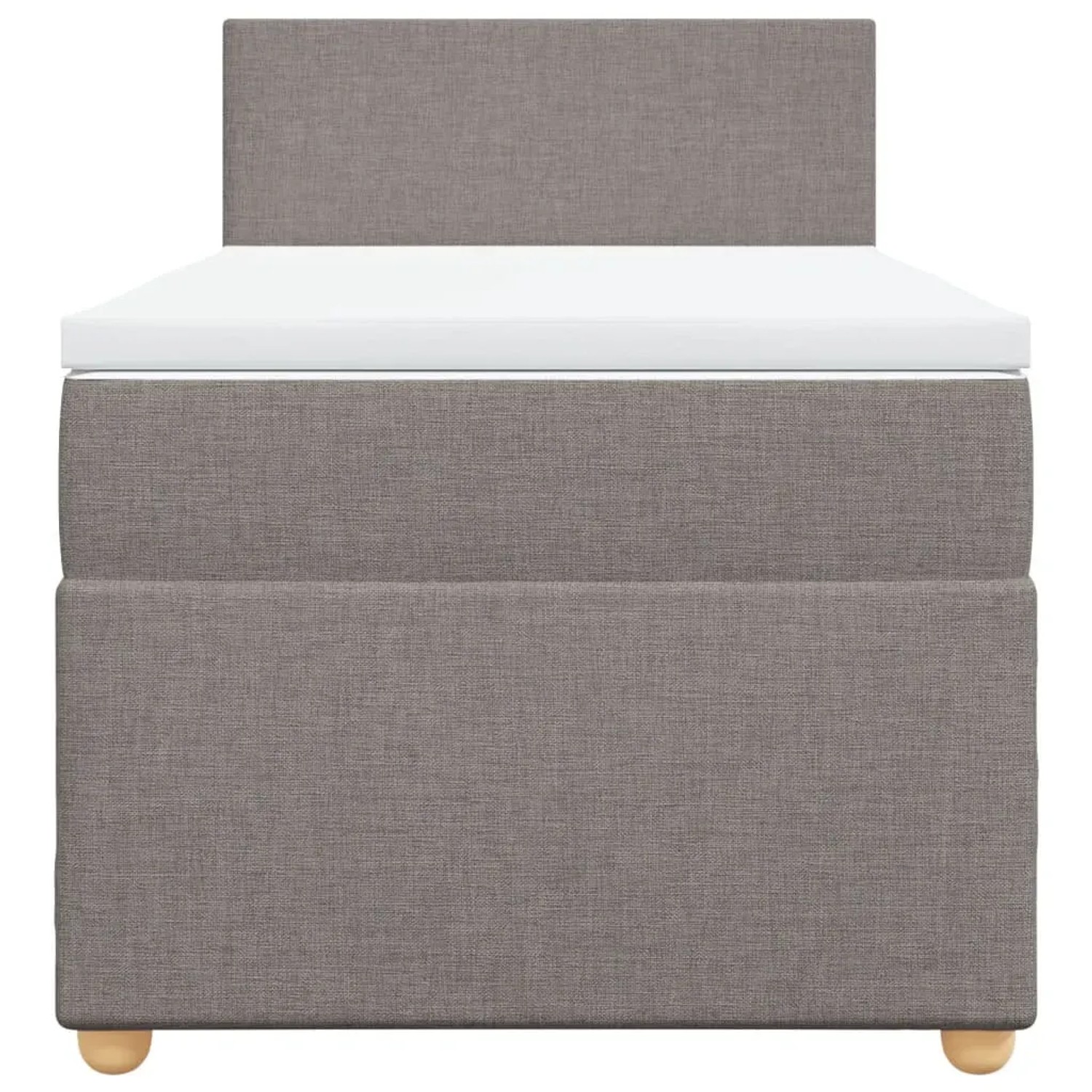 Boxspringbett Taupe 80x200 cm mit Matratze und Topper für erholsamen Schlaf.