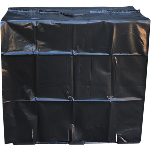 Schwarze UV-Schutzfolie für 1000 l IBC Tank, Zubehör für Regentonnen.