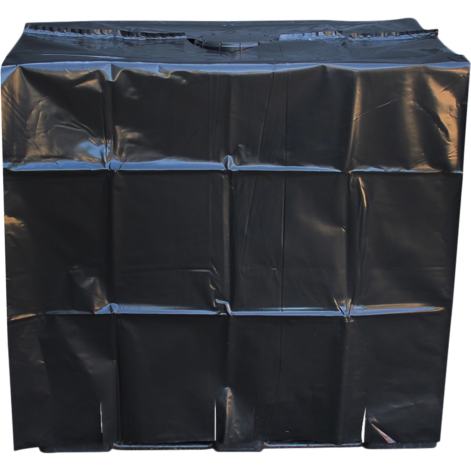 Schwarze UV-Schutzfolie für 1000 l IBC Tank, Zubehör für Regentonnen.