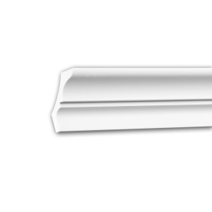 Flexible, weiße PROFHOME Eckleiste/Stuckleiste aus Polyurethan, 200 cm lang.