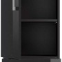 Posseik Bad-Hochschrank Rima, anthrazit, 40 cm breit, mit offenen Fächern und Schubladen.