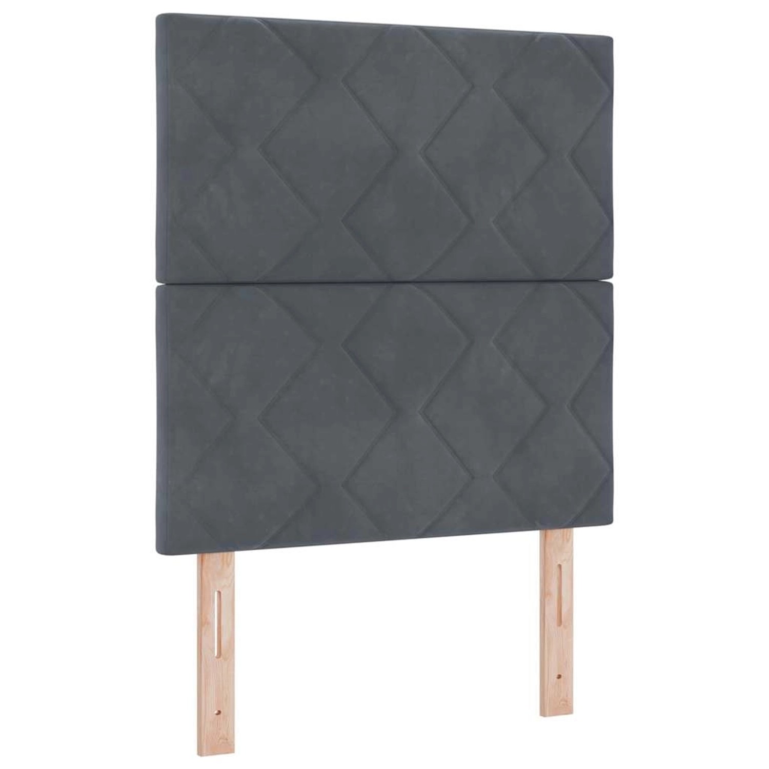 vidaXL LED Kopfteil mit LED-Streifenleuchten Dunkelgrau 80 cm Samt 3338483 günstig online kaufen