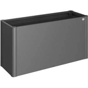 Biohort Hochbeet, 1,5x0,5m, dunkelgrau-metallic. Metall-Hochbeet für Garten und Pflanzen.