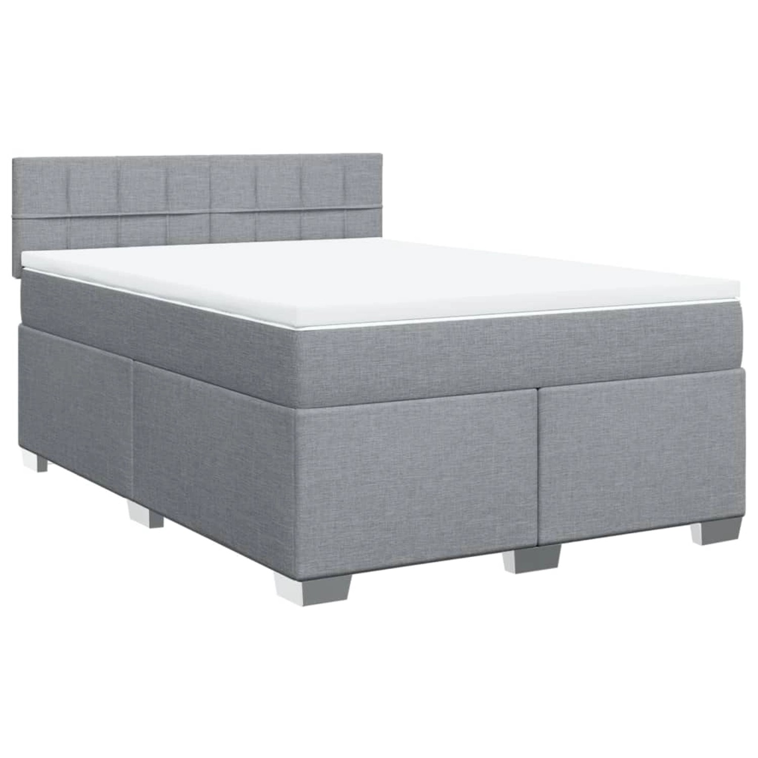 vidaXL Boxspringbett mit Matratze Hellgrau 160x200 cm Stoff2100011 günstig online kaufen