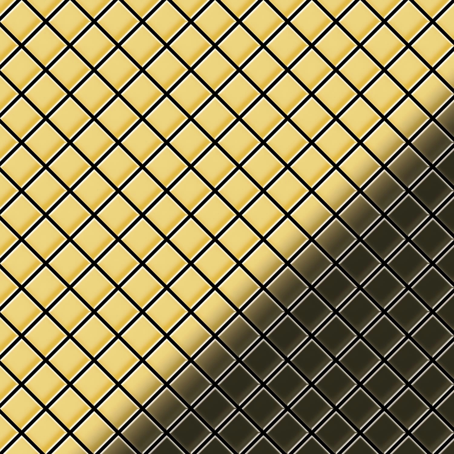ALLOY Mosaik Fliese Massiv Metall Messing Gewalzt Gold 1,6mm Stark Diamond- günstig online kaufen