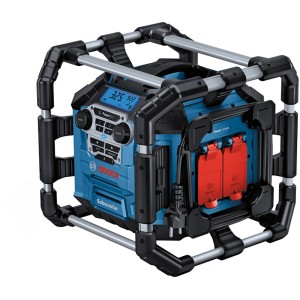 Bosch Professional Radio GPB 18V-5 C mit Akkus und Aux-Kabel, robustes Baustellenradio mit Bluetooth.