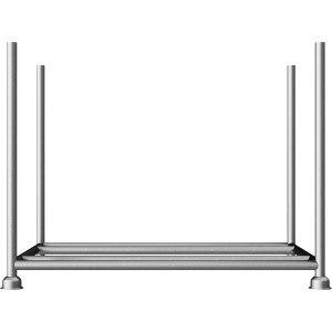 Schake Transport- und Lagerpalette, 1 x 1,45 x 1,06 m, feuerverzinkt, für Baugeräte.