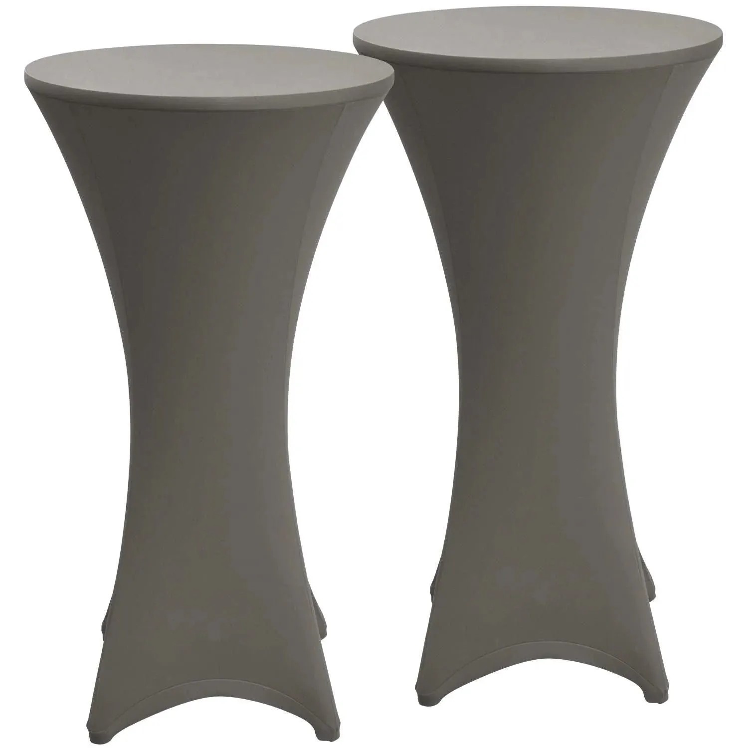 Beautissu Stella Stehtischhusse Ø 70cm Anthrazit 2tlg