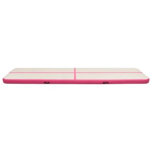 vidaXL Aufblasbare Gymnastikmatte mit Pumpe 700x100x15 cm PVC Rosa 92670