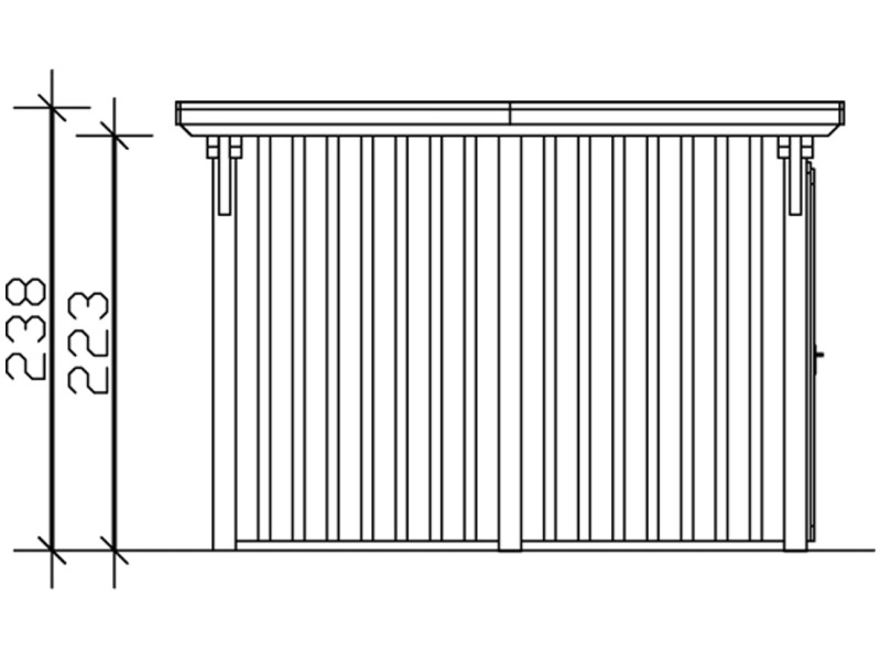 Skan Holz Carport Emsland Abstellraum x Weiß OBI 846 mit kaufen bei cm 354 cm