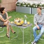 WOLTU Campingtisch Klapptisch mit Griff Zusammenklappbar Alu Grau_4