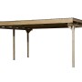 Weka Flachdach-Doppelcarport 616 aus Holz, 500x500 cm, für zwei Fahrzeuge.