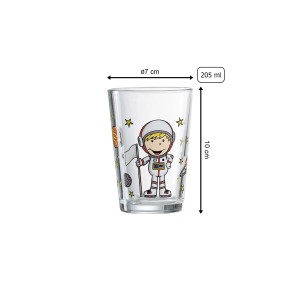 Ritzenhoff & Breker Kinderbecher Set Jungen, 3 Gläser mit Berufe-Motiven (Astronaut, Bauarbeiter, Feuerwehrmann).