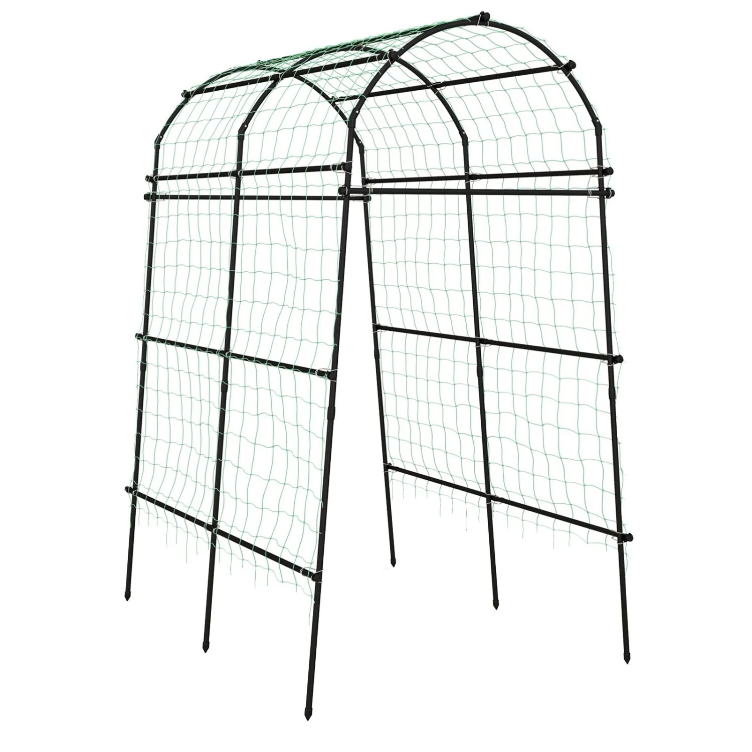 Costway Rankgitter für Kletterpflanzen, 230 cm Gartenbogen Schwarz
