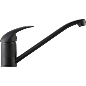 Moderne, mattschwarze baliv Küchenarmatur KI-1520 als Einhebelmischer.