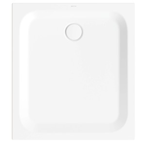 Rechteckige Bette Duschwanne Steel, 100x90 cm, in mattem Snow Weiß.