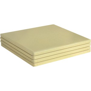 Enders Mini Pizzastein 4er Set aus Cordierit für Grill, flexibel als kleine oder große Pizzasteine nutzbar.