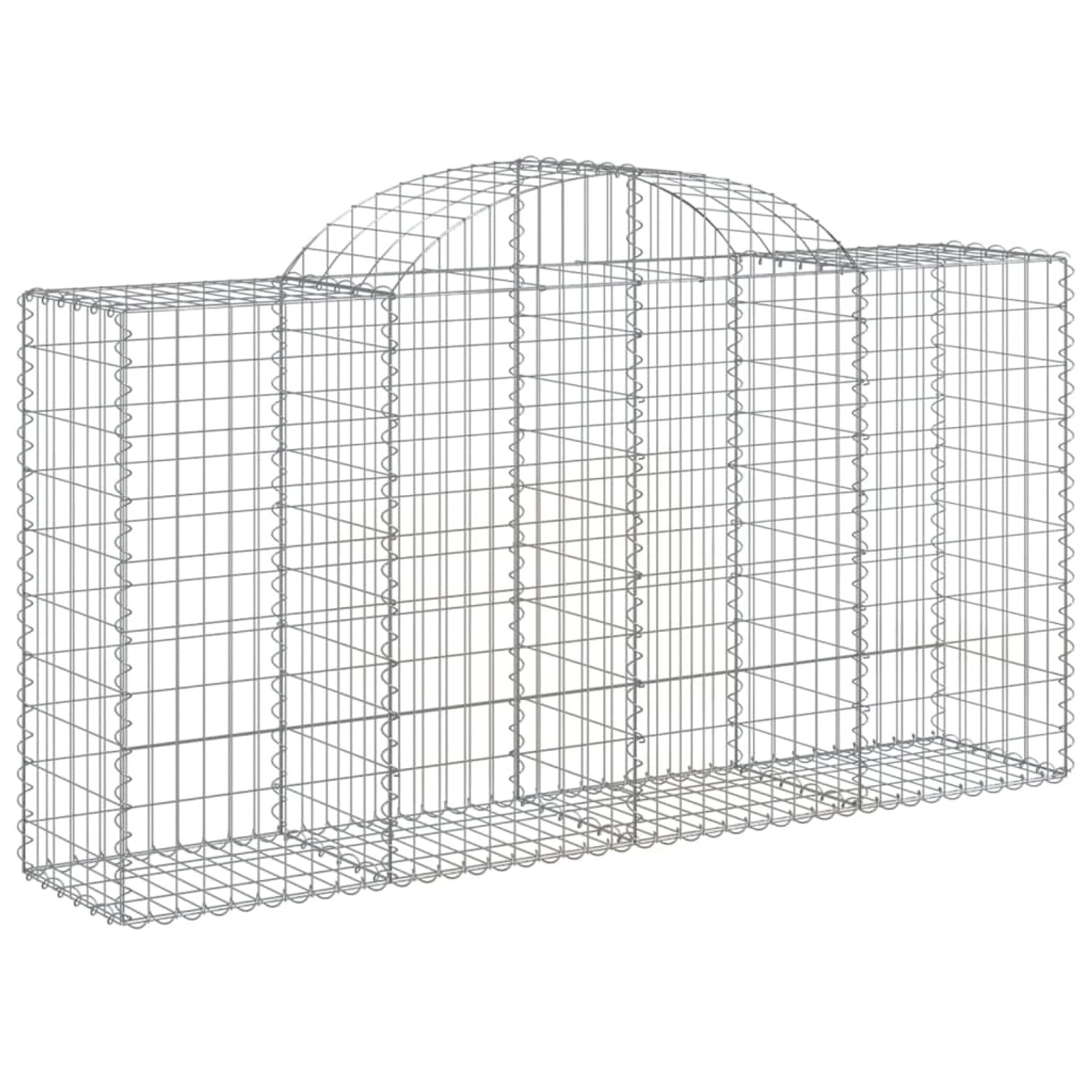 vidaXL Gabionen mit Hochbogen 20 Stk 200x50x100/120cm Eisen 1670997
