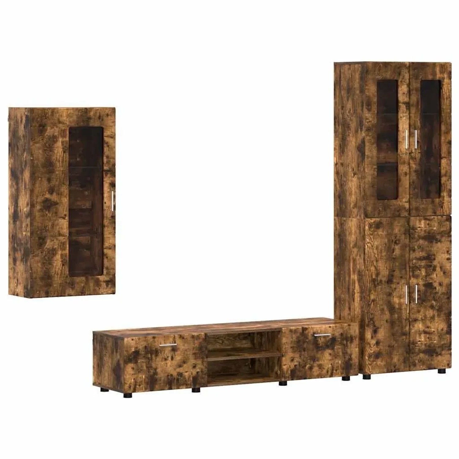 vidaXL TV-Schrankset mit Schubladen Geräucherte Eiche Holzwerkstoff 3397969 günstig online kaufen