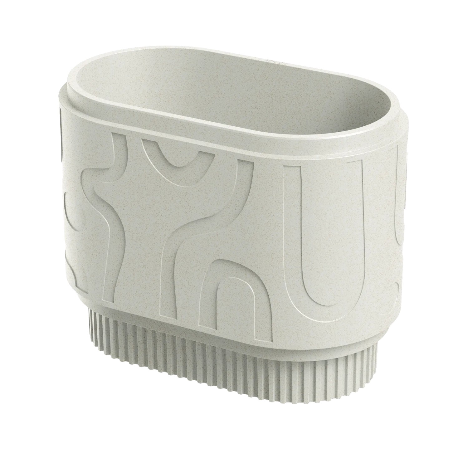 Prosperplast Blumentopf Folka Round Case 58 cm x 34 cm x 46 cm Sand