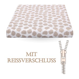 Bestlivings Bettwäsche-Set Renforce Mistral, 135x200 cm, mit Punktmuster und Reißverschluss.