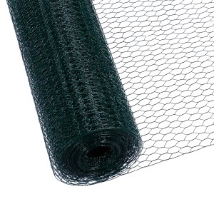 CCLIFE Hühnerzaun Geflügelnetz 25mm Maschenweite 100cm Höhe 25m Länge PVC-Beschichtet Grün