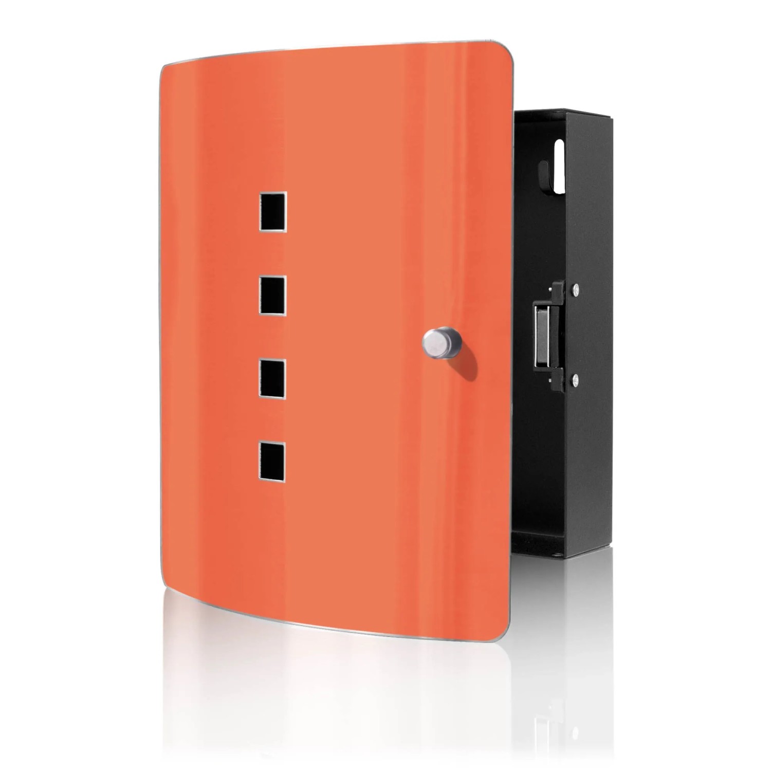 Banjado Design Schlüsselkasten Aus Edelstahl Für 10 Schlüssel 24x21,5x7cm Mit Magnetverschluss Motiv Orange