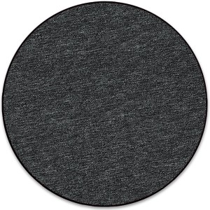 Runder, anthrazitfarbener Teppich London mit Schlingenflor, Ø 200 cm.