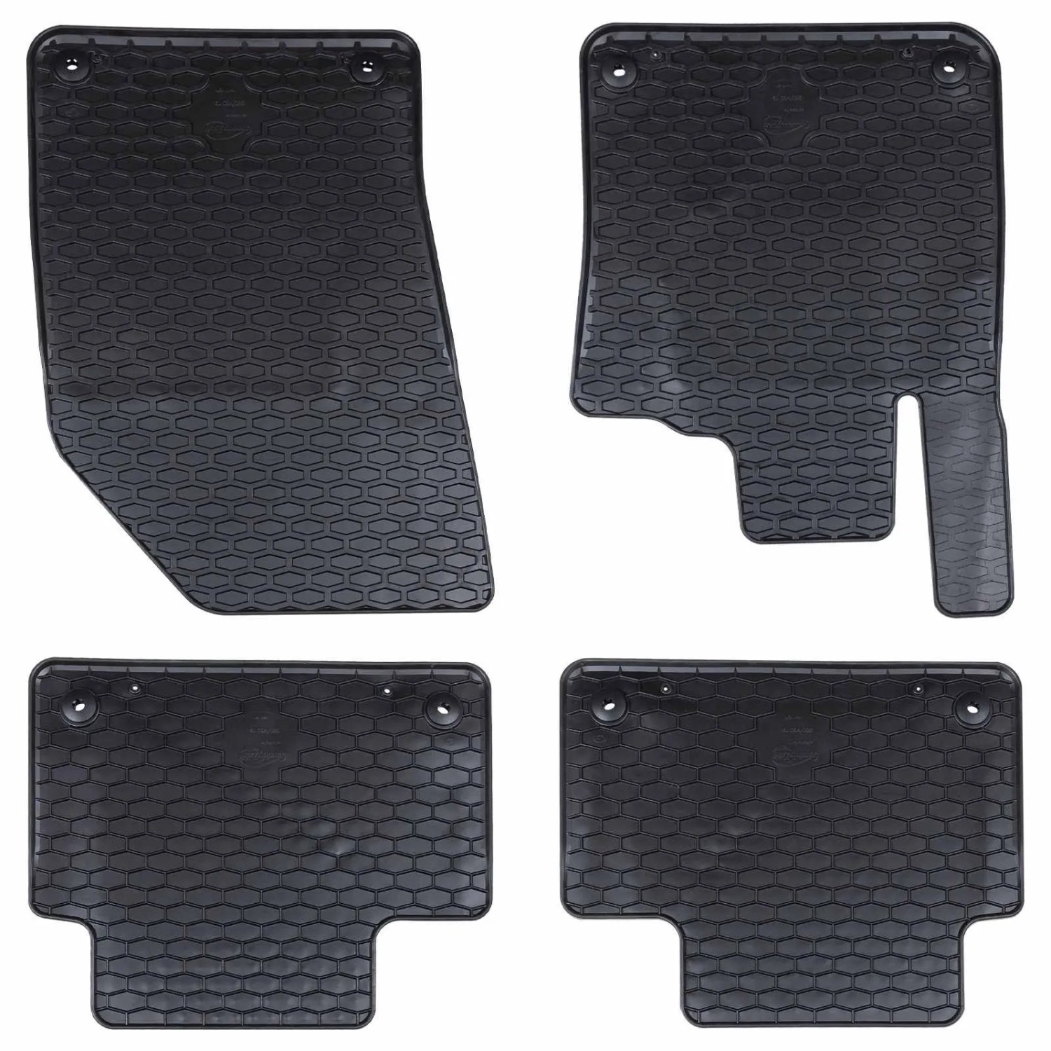 vidaXL Autofußmatte 4-Tlg Schwarz Gummi 42029159