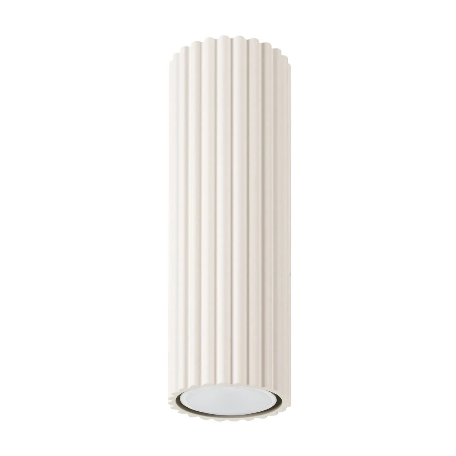 Licht-Erlebnisse Spot Leuchte Decke Aufputz Aluminium GU10 Rund Ø 6,5 CM Creme Modern