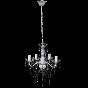 Eleganter, transparenter Kronleuchter mit 5 Armen von vidaXL. Kristallglas-Optik für Lampen & Leuchten.