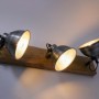 Just Light Wand- und Deckenleuchte Samia, 3-flammig, Eisen, Vintage-Look.