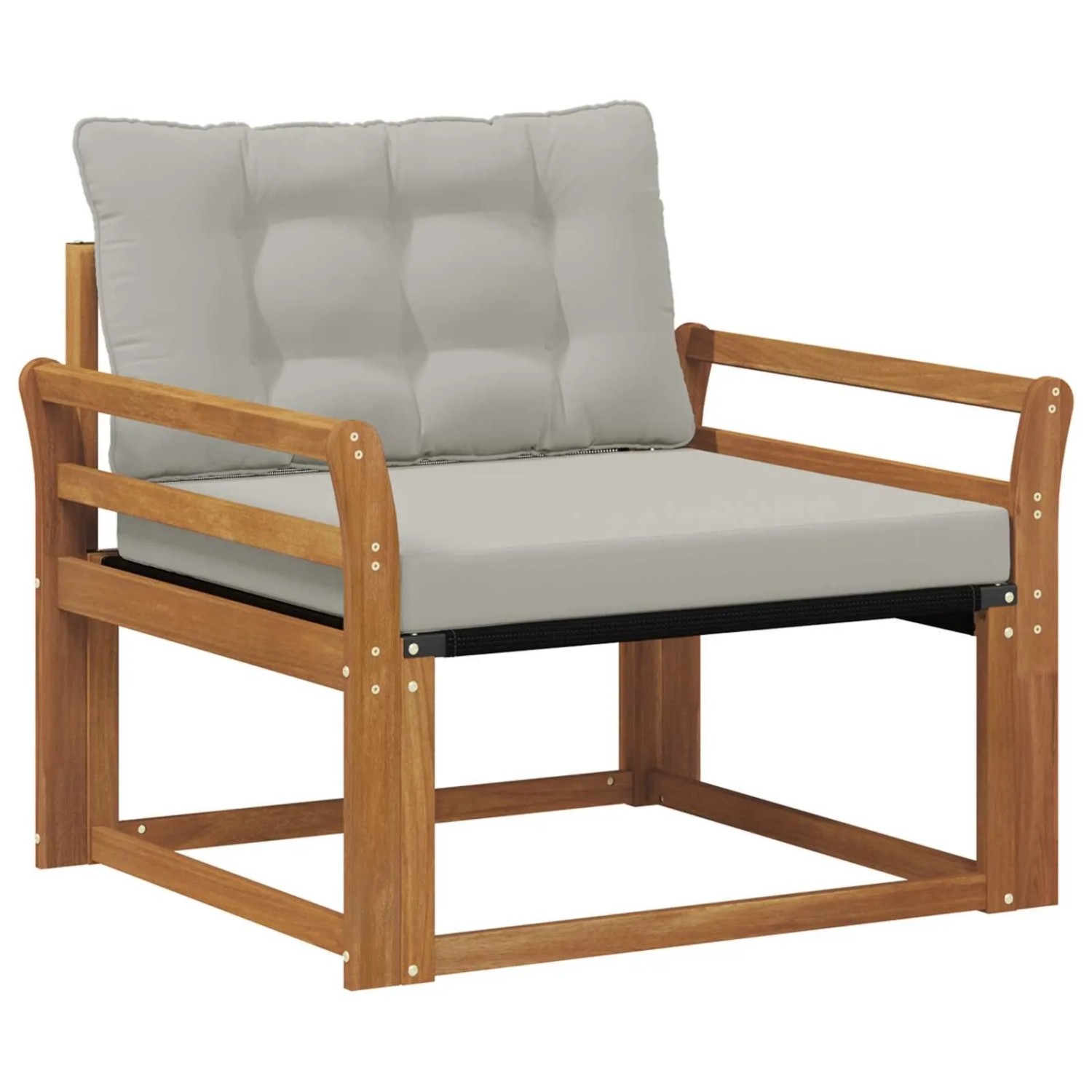 vidaXL Outdoor-Sofagarnitur Massives Akazienholz und Textilene Natur 3436323