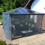 Anthrazitfarbenes Insektenschutznetz für Palram Canopia Pavillon, schützt vor Mücken.