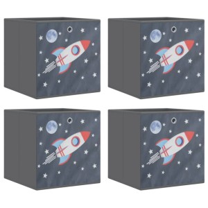 vidaXL Faltboxen 4 Stk Grau 32x32x32 cm Vlies 4018987