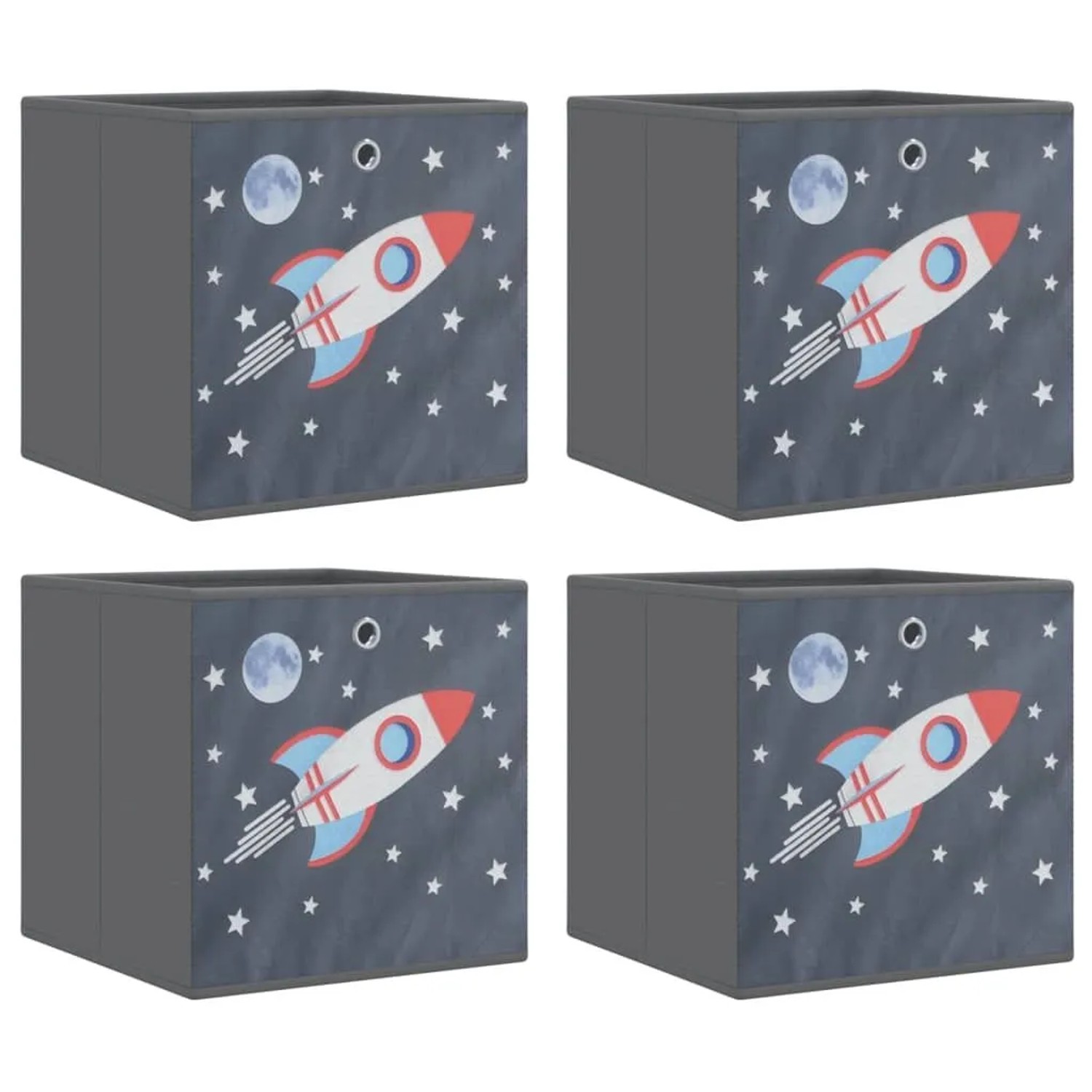 vidaXL Faltboxen 4 Stk Grau 32x32x32 cm Vlies 4018987_3