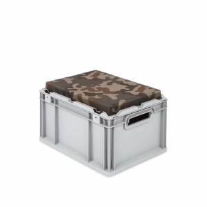 Eurobox Sitzbox NextGen Camouflage, 20L, mit Griffen. Aufbewahrungsbox und Transportbox.