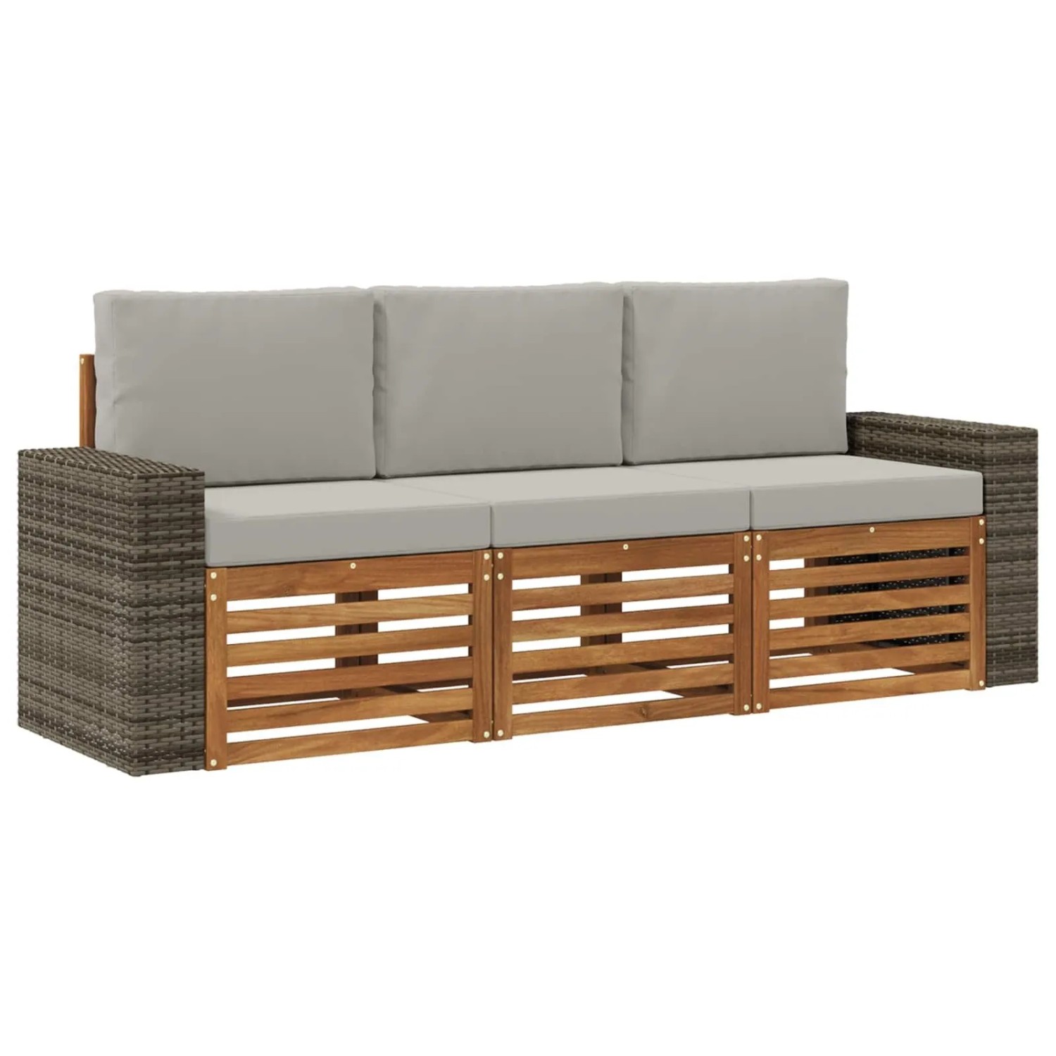 vidaXL Sofagarnituren mit Kissen 3 Stk Massivholz Akazie 3383977