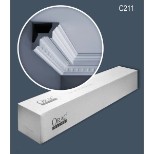 ORAC DECOR C211 LUXXUS Zierleisten Set, 9 weiße Stuckleisten (18m) im Karton.