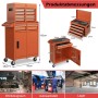 Oranger Costway 2-in-1 Werkstattwagen aus Metall mit abnehmbarem Koffer, 5 Schubladen und Rollen, 100 kg.